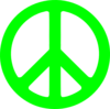 Neon Green & Black Peace Sign clip art - vector clip art online ...