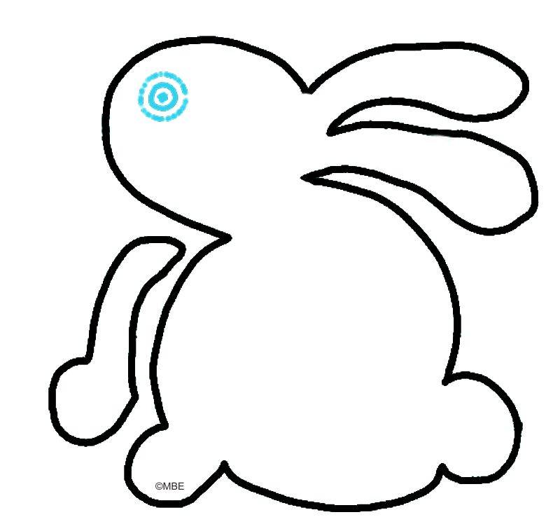 Free Easter Stencils to Print and Cut Out: Easter Bunny 2