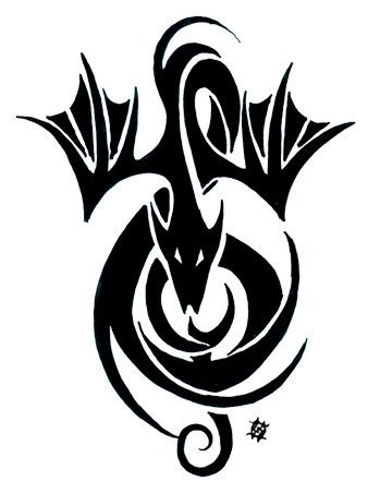 Tribal dragon treble clef | Line Drawings | Pinterest