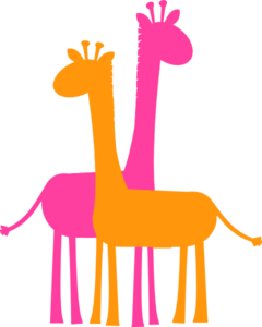 Birthday Girl Giraffes Clip Art - vector clip art ...