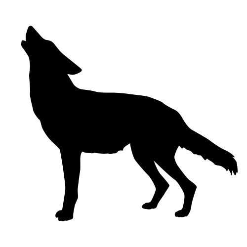 WOLF SILHOUETTES (Vinyl Decals) Wolf Howling Silhouette Wall ...