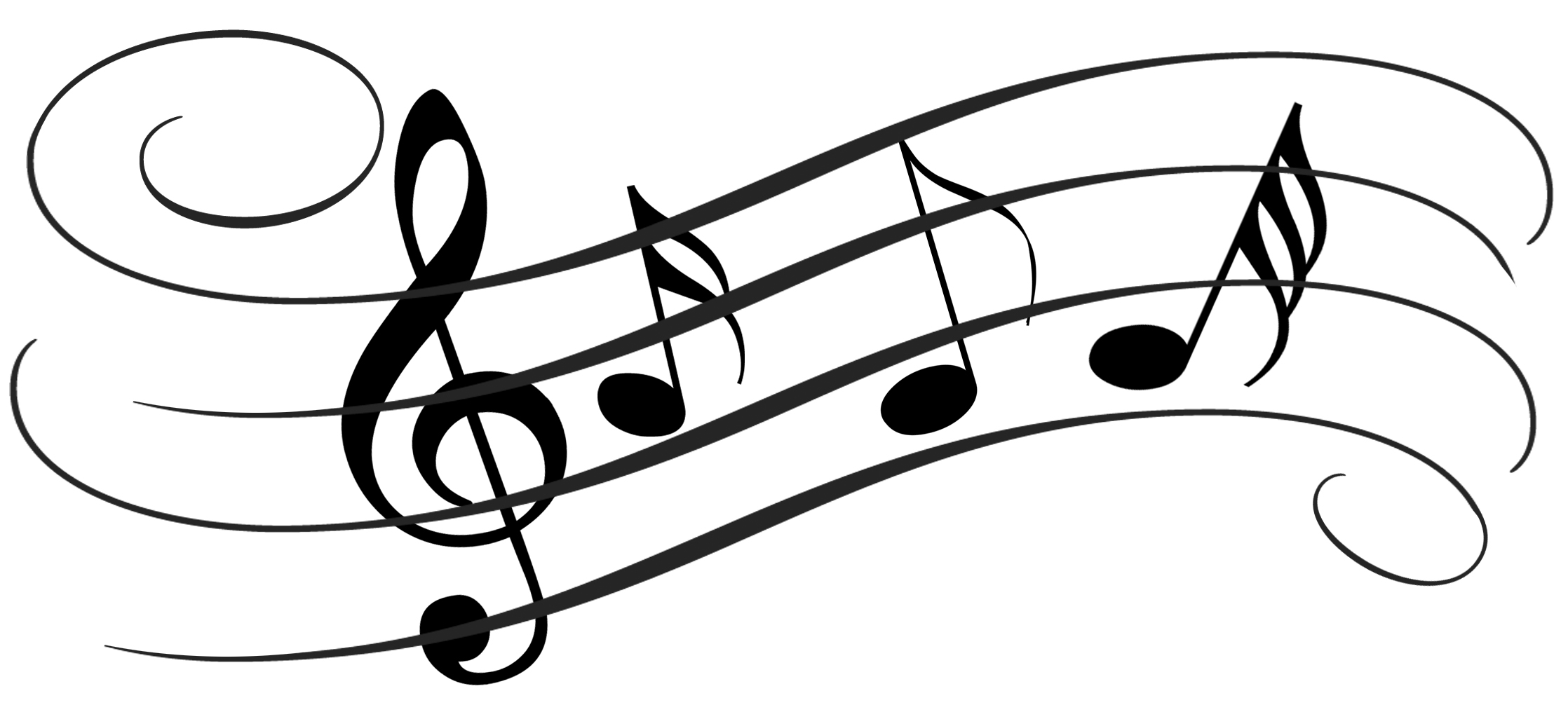 Music Notes On Staff Clipart - Free Clipart Images