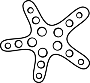Starfish Clipart Black And White - Free Clipart Images