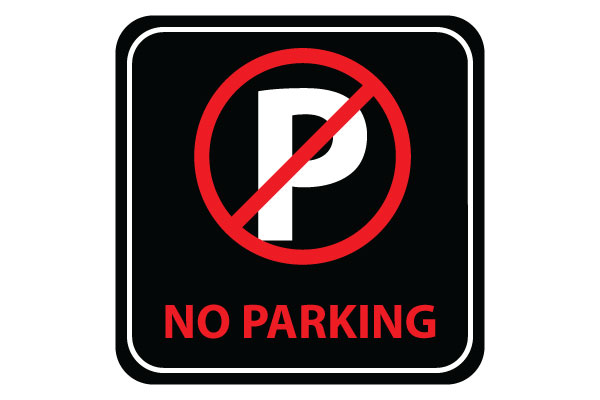 Printable No Parking Signs Red Black PDF Free Download