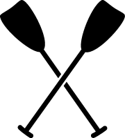 Crossed Crew Oars Sticker, Rowing Car Stickers and Decals, 13624 ...