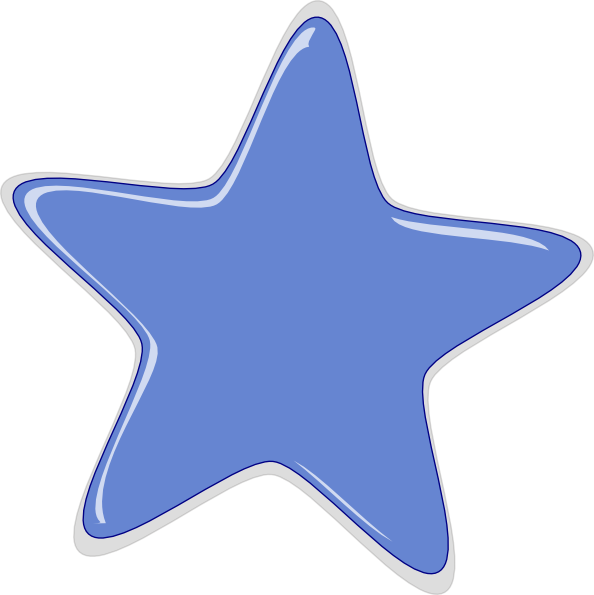 Blue Star Cartoon Clipart