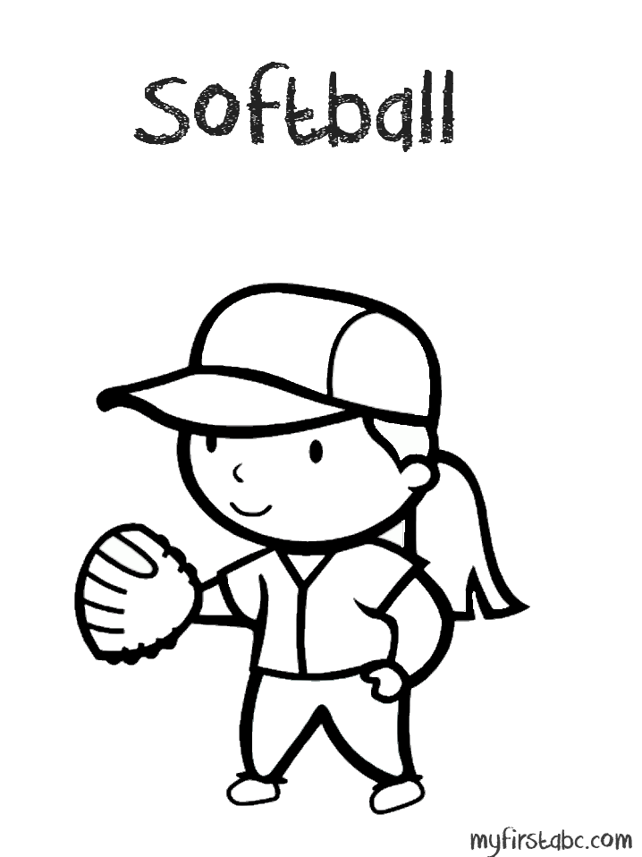 Free Printable Softball Coloring Pages - AZ Coloring Pages