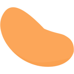 Orange Jelly Bean Clip Art - Polyvore