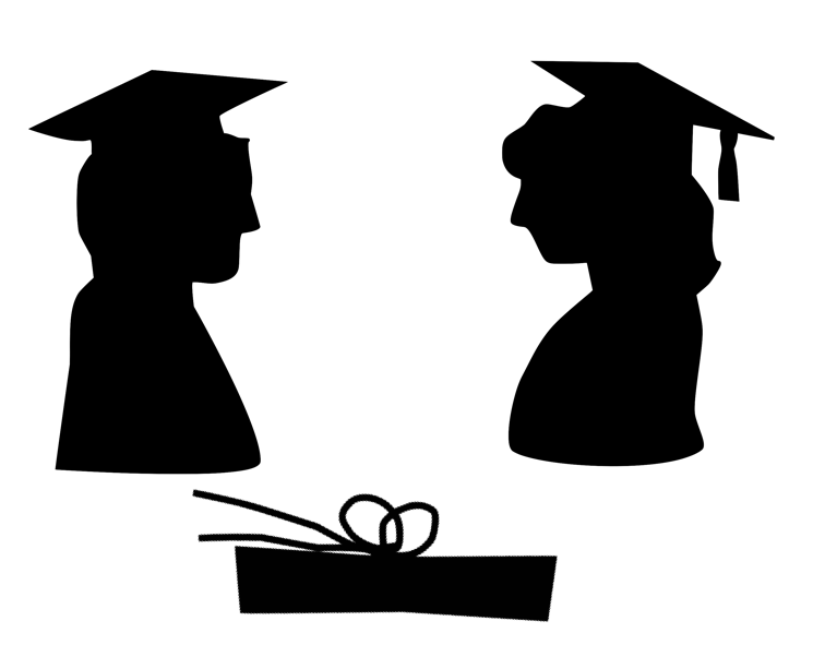 free clip art graduation silhouette - photo #2