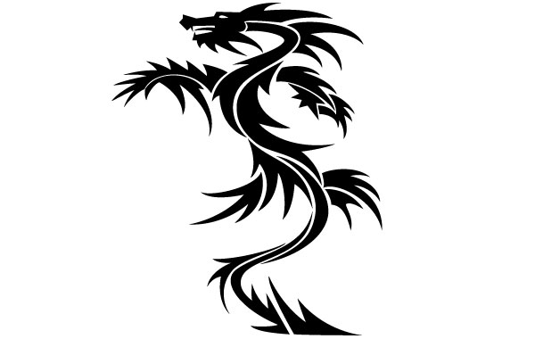 Dragon Tattoo Vector :: Vector Open Stock | vector graphics and ...