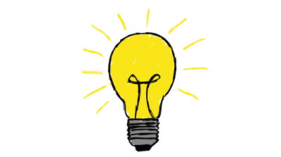 Animated Cartoon Lightbulb Loop Invention Or Idea Concept Stock ...