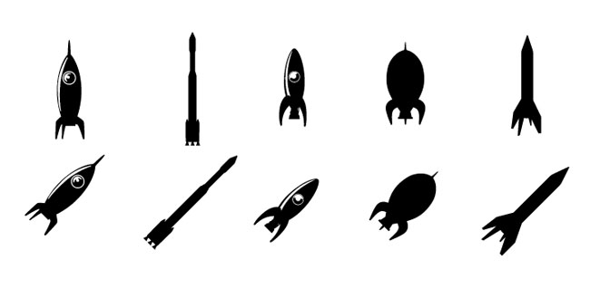 Rockets Silhouette - Free Vector Site | Download Free Vector Art ...