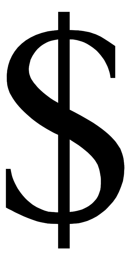 Dollar Sign Clipart Black And White - Free Clipart ...