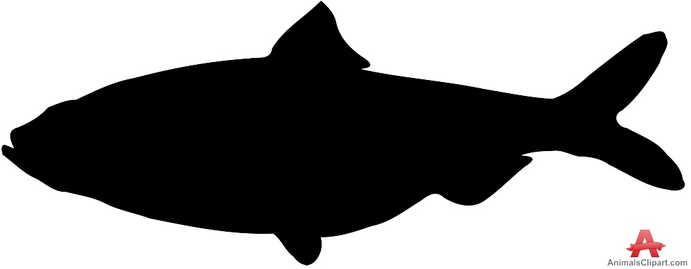 Silhouette clipart red fish