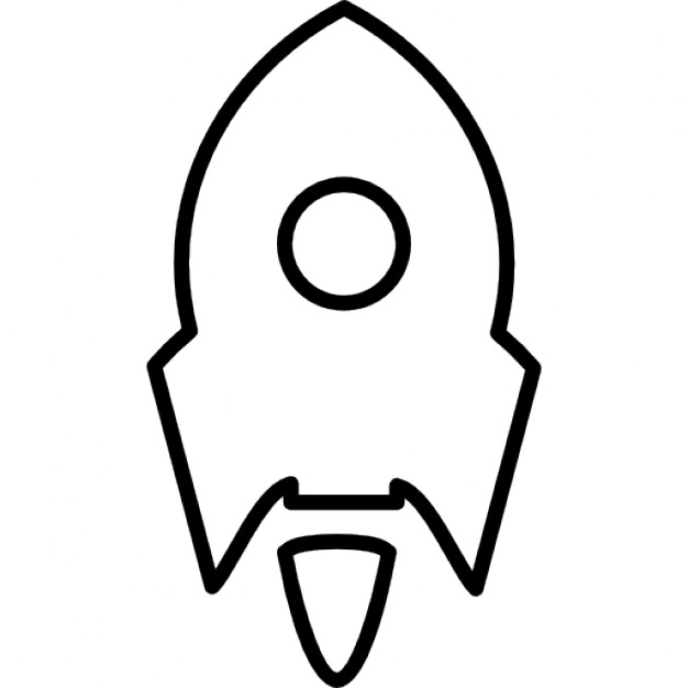 Rocket ship variant small with white circle outline Icons | Free ...