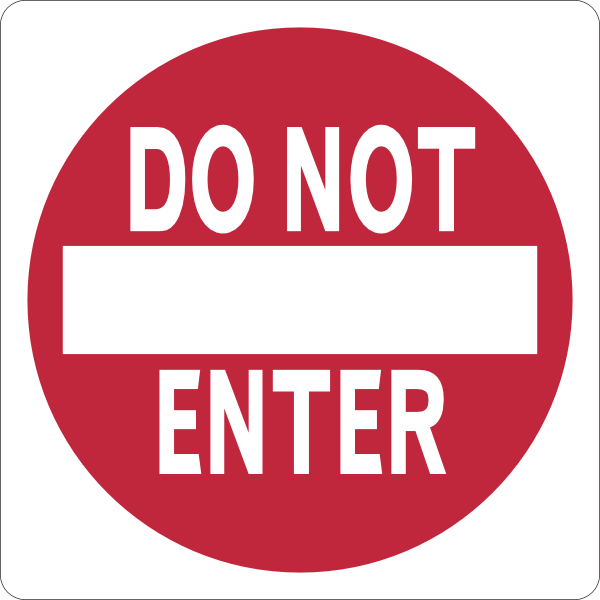 Do Not Enter Clipart