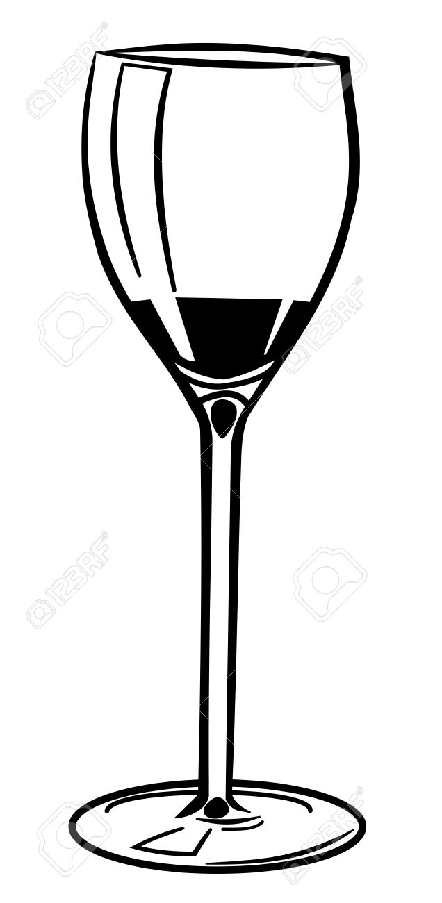 wine glass clip art black white - photo #45