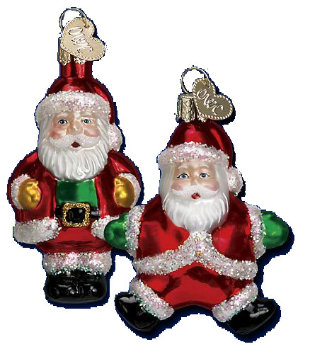 Merck Familys Old World Christmas Ornaments Santas