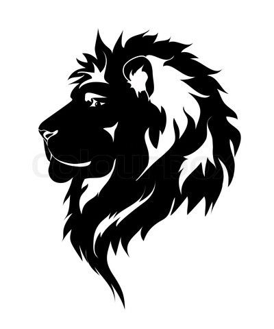 Lion head profile - simple | Tattoo | Pinterest