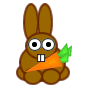 872 views Rabbit With Carrots Free Hand Drawing Style Original Design on ...
