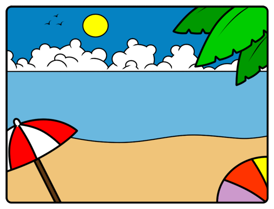 Draw a Cartoon Beach