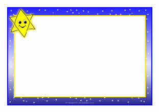 Twinkle, Twinkle Little Star A4 page borders (SB4903) - SparkleBox