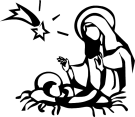 free religious christmas clip art black and white - photo #20