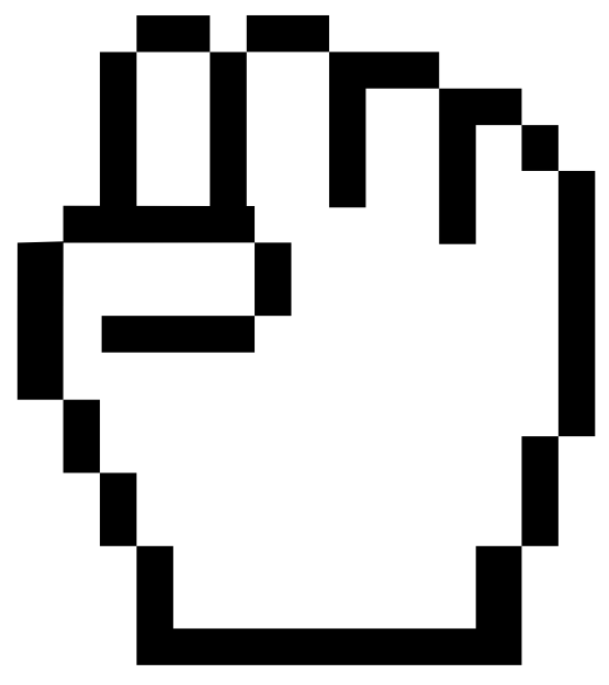 Clip Art: mouse pointer fist SVG