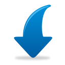 Blue Arrow Down Icon from the Coquette Part 5 Set - DryIcons