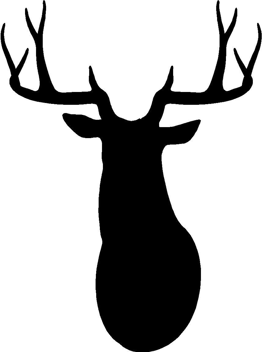 Deer Head Silhouette Clip Art - Tumundografico