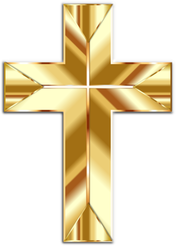Vector clip art of gold cross | Public domain vectors