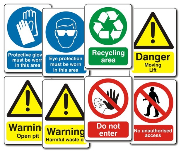 Workshop Safety Signs Clipart - Free to use Clip Art Resource