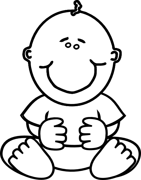 Baby Items Black And White Clipart