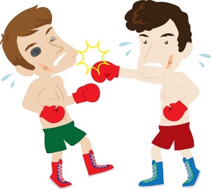 Fighting clipart free