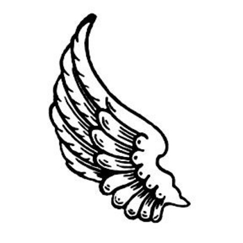Pictures angel wings cartoon left clipart image #23914