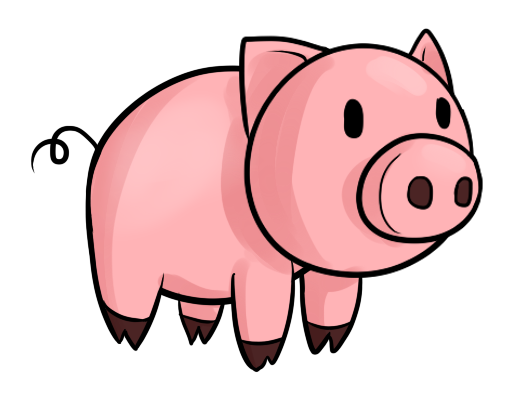Cute Cartoon Pig Clipart