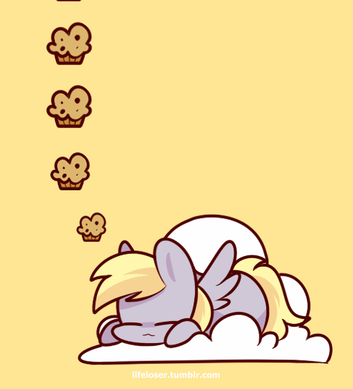 Animated GIF - Muffins, Dreaming, Cloud, sleeping, fanart - Derpy ...
