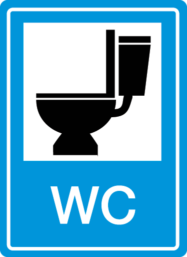 Toilet Stickers WC Sign - TenStickers