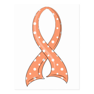 Uterine Cancer Peach Ribbon Cards | Zazzle