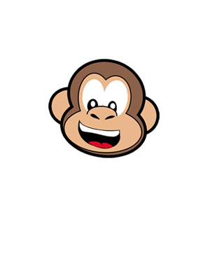 Cartoon Monkey Face - Childrens T shirt