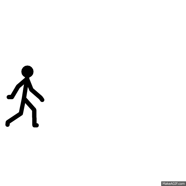 Walking Stickman on Make a GIF