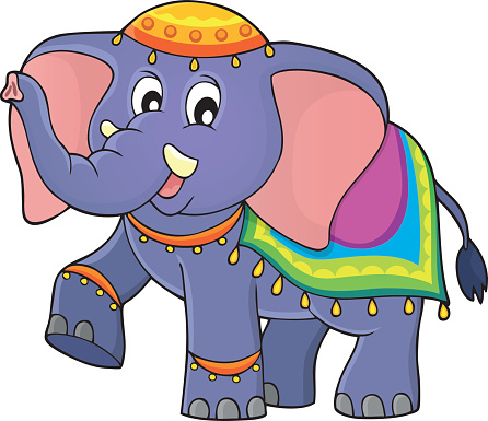 Indian Elephant Clip Art, Vector Images & Illustrations