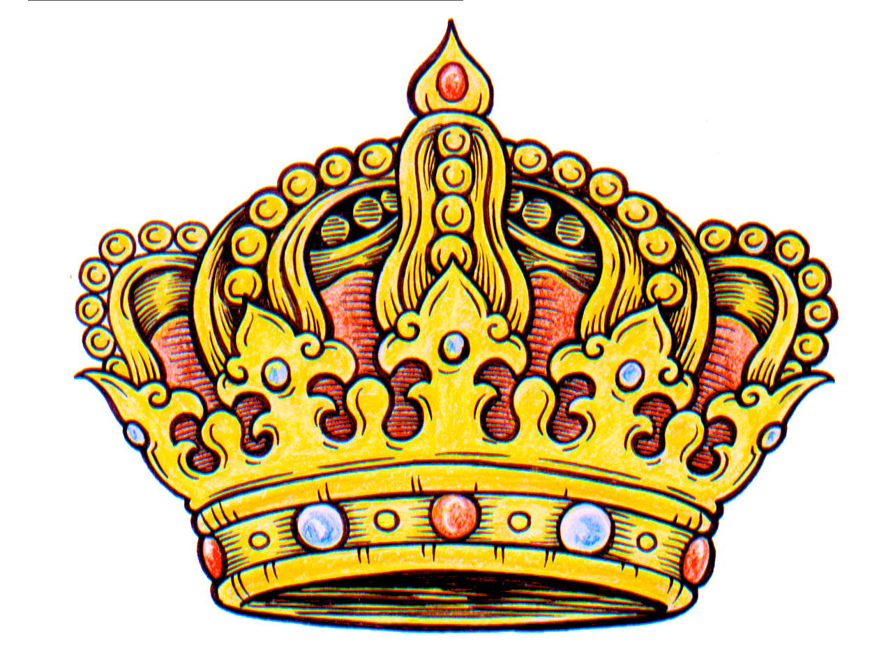 Gold crown king clipart
