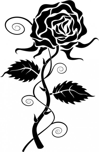 Rose black and white rose clip art black and white free clipart ...
