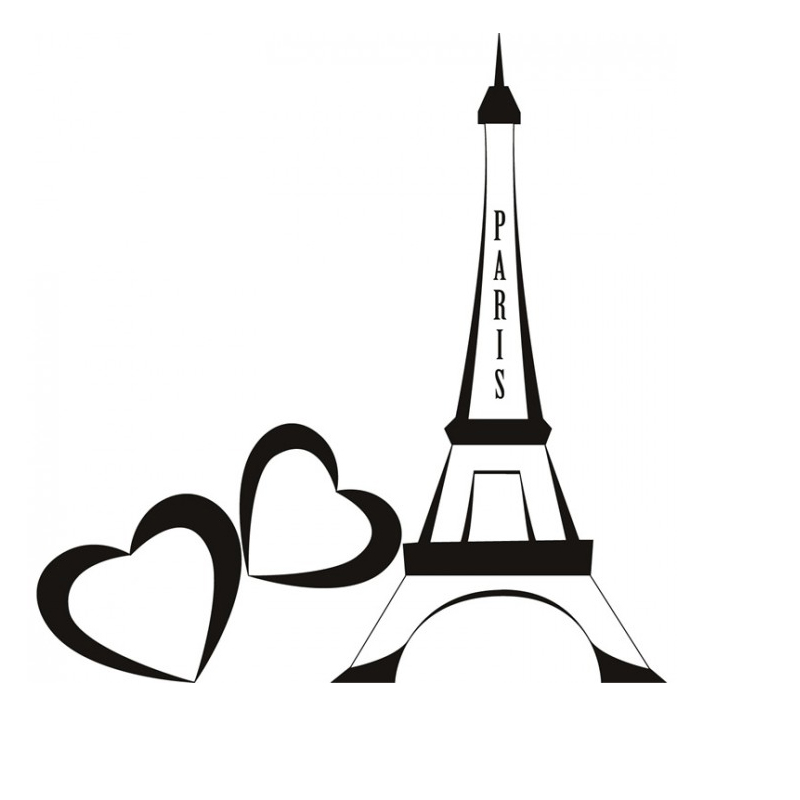 Aliexpress.com : Buy DCTOP Double Hearts Paris Eiffel Tower Wall ...