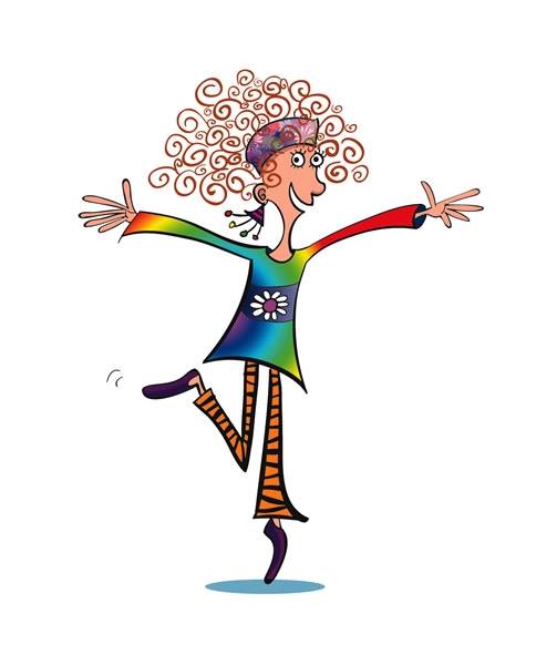Girl With Crazy Hair Clipart