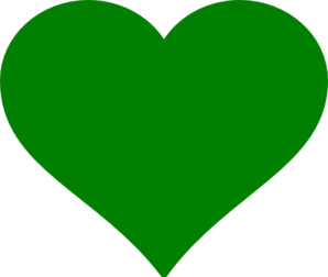 Green heart clipart