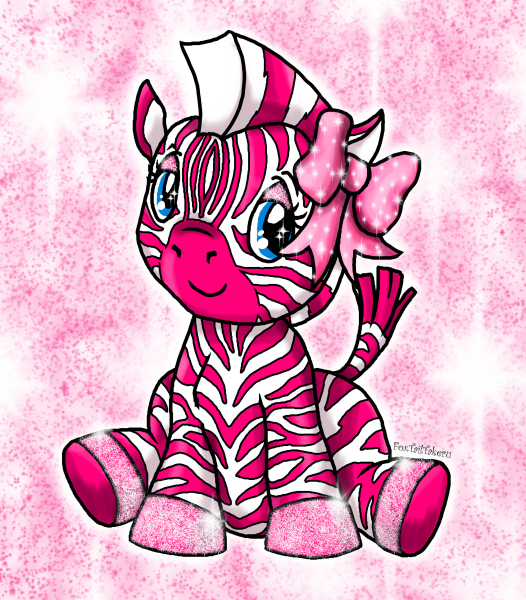 Pink zebra clipart