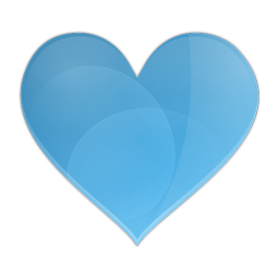 Love heart Icon | Blue Bits Iconset | Icojam