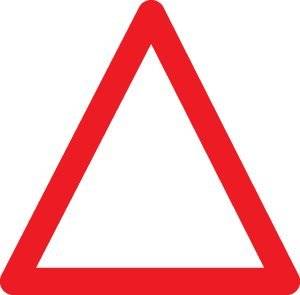 Road Traffic Sign - Blank Triangle (3mm Aluminium / 600 high ...
